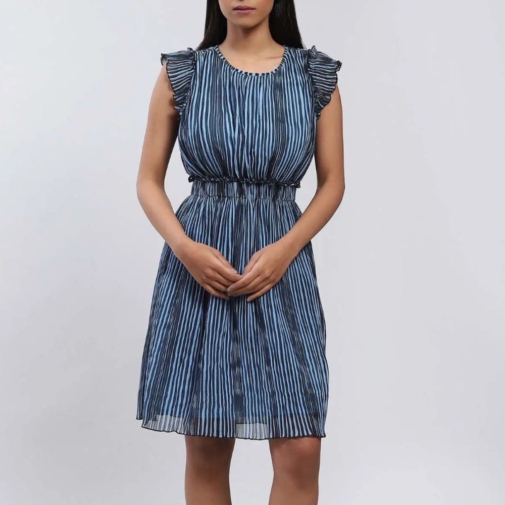 Label Ritu Kumar Blue Leisure Basics Shift Dress NWT size Medium